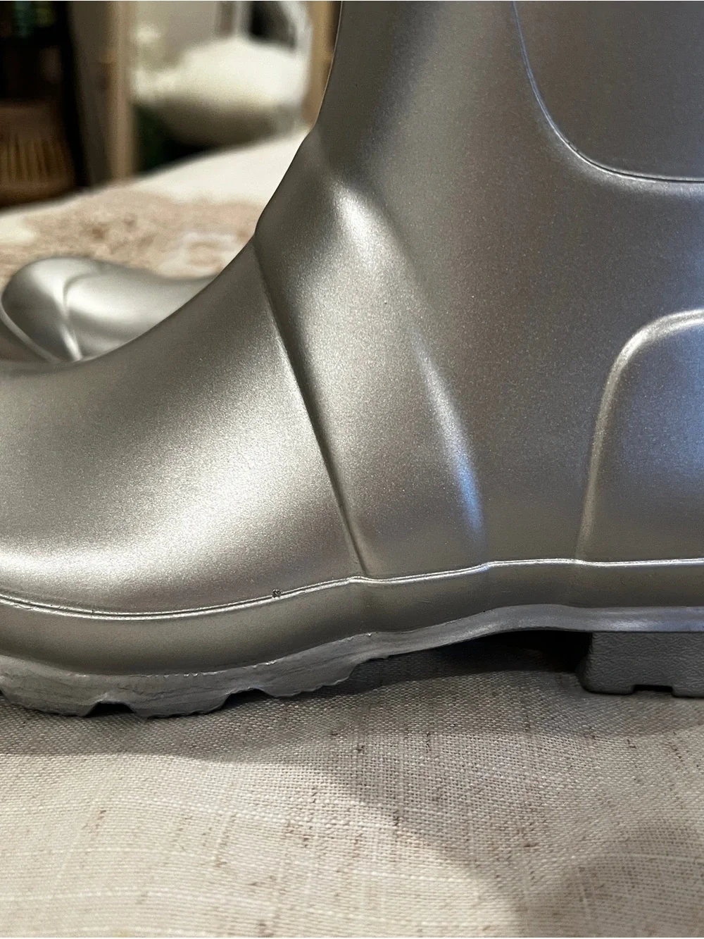 Hunter Women’s Silver Metallic Rain Boots